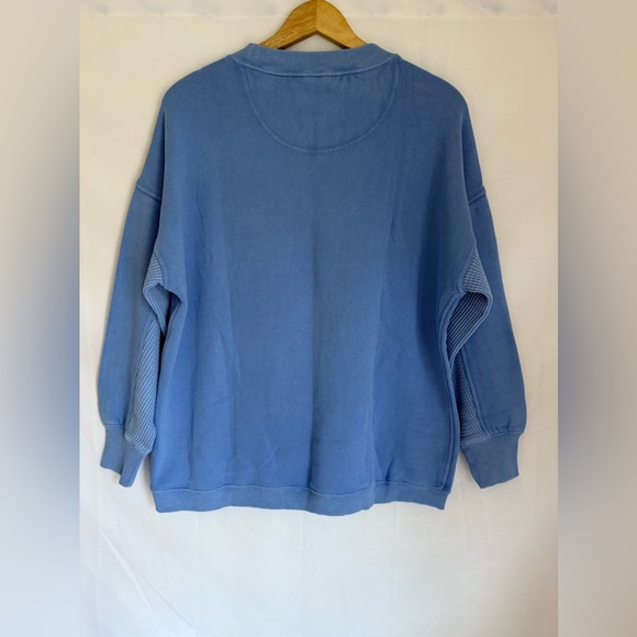 Aerie Getaway Sweatshirt Blue Crewneck Sweatshirt XS - Picture 2 of 8